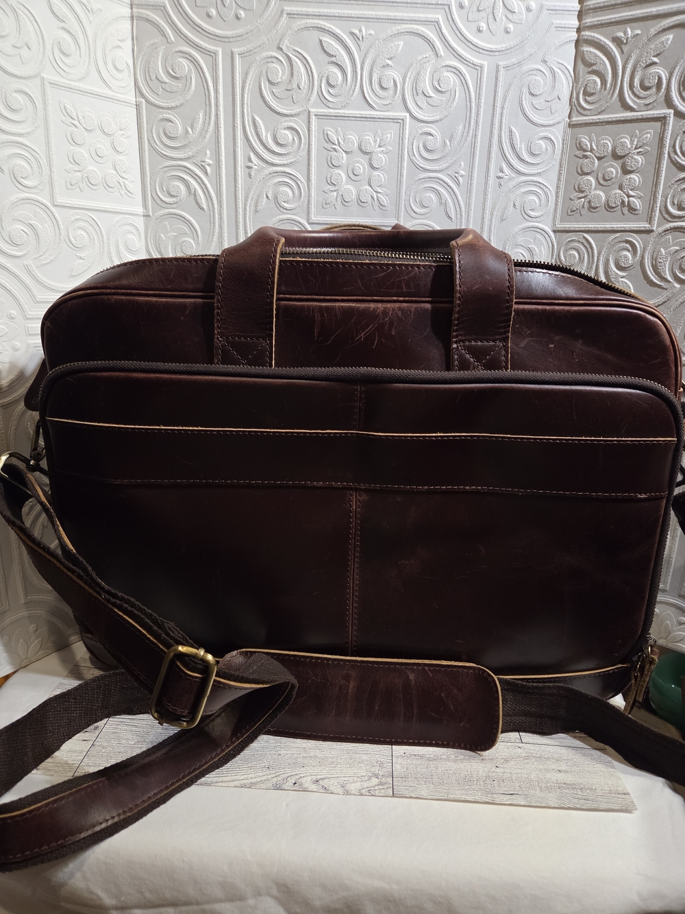 Classic Brown Leather Briefcase - Men's Laptop Bag
